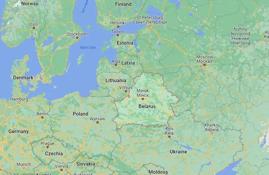 خريطة بيلاروسيا